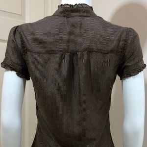 Merona Polka Dot Ruffled Short-Sleeve Blouse